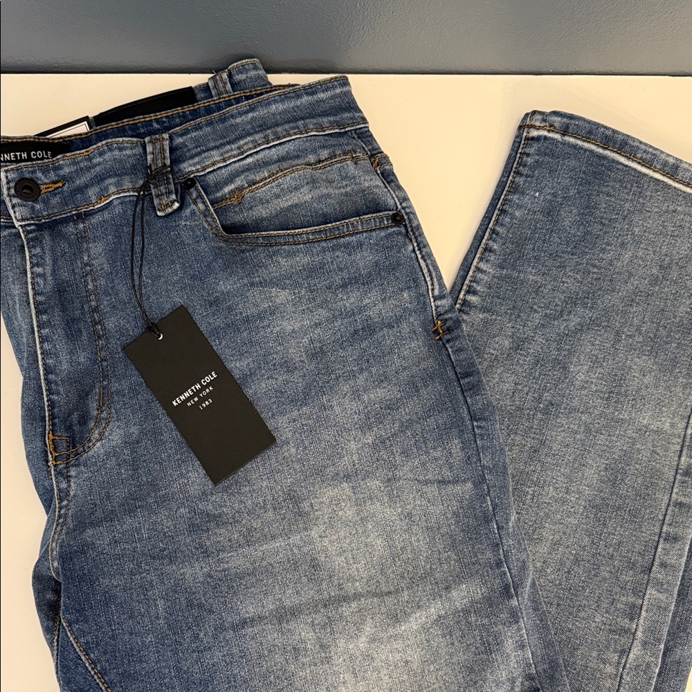Kenneth Cole Denim Blue athletic Fit Men's Jeans 38x32